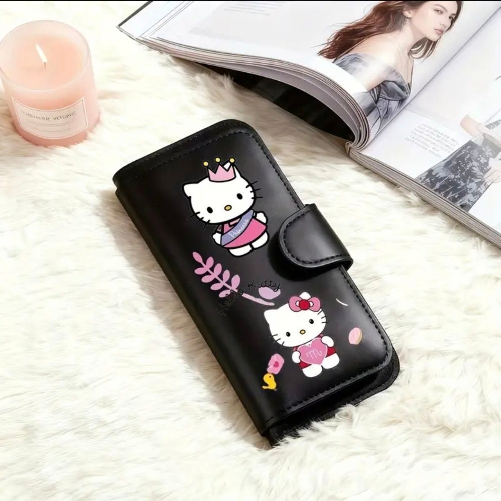 Hello Kitty White Black Wallet Sanrio NEW